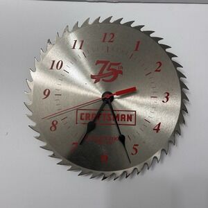 Craftsman 75th Anniversary  10" Blade Shop Quartz Battery Clock  925205 With Box